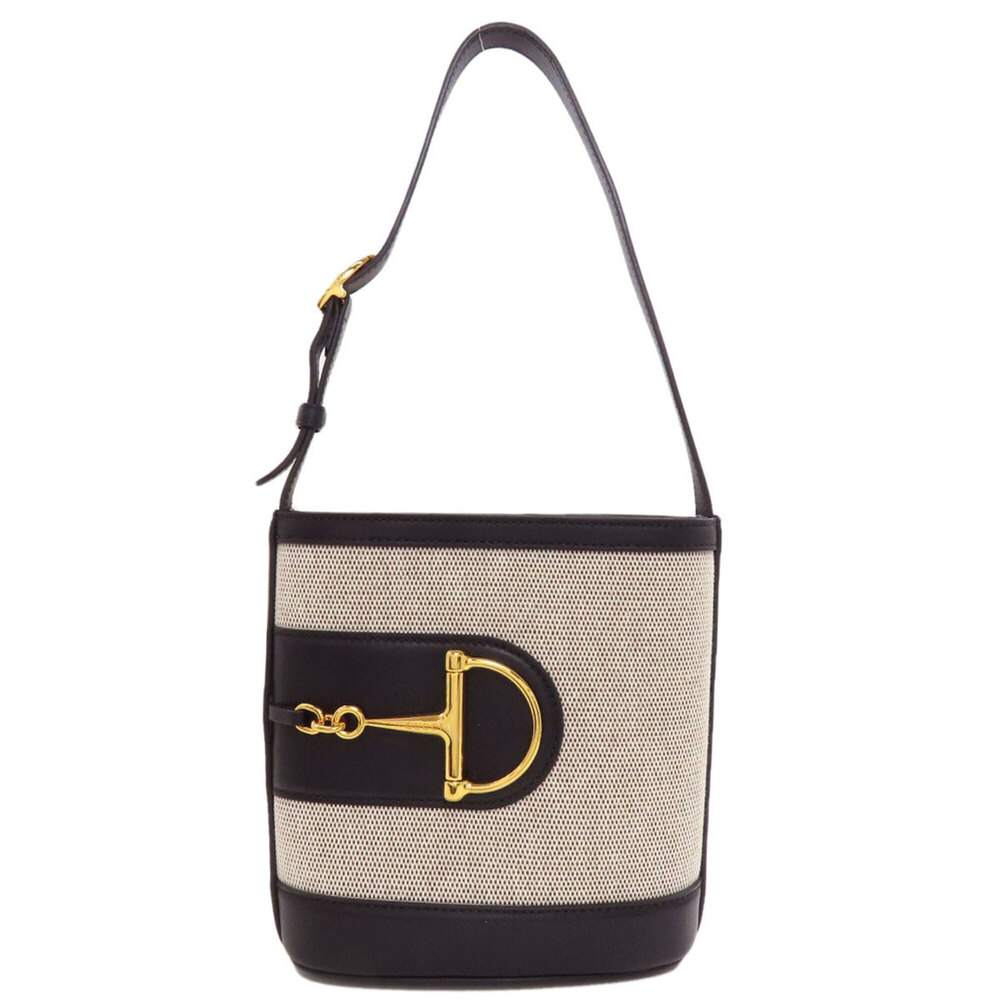 Gucci 833665 One-Shoulder 73 Small Bucket Shoulder Bag Canvas Leather Women's...